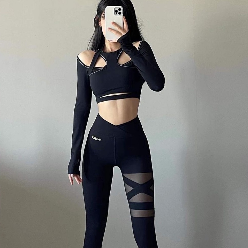 Wiskii active mesh training mesh leggings